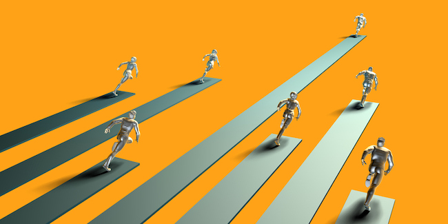 people racing