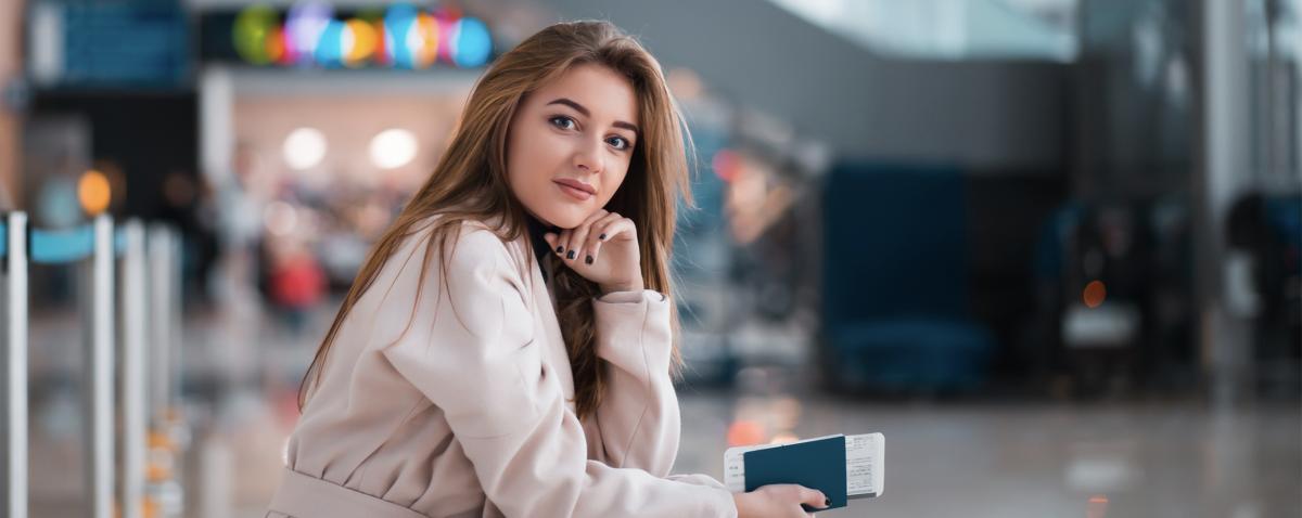woman with passport